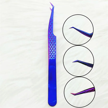 1PC Eyelash Extension Tweezers Lash Applicator Tool Stainless Curved Straight For Eyelash Tongs False Clip Makeup Nail Art Tool