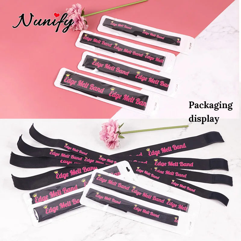 Edge Laying Scarf Elastic Headband For Wigs Lace Frontal 3Pcs Lace Melting Band With 1Pcs Double Side Edge Control Hair Comb