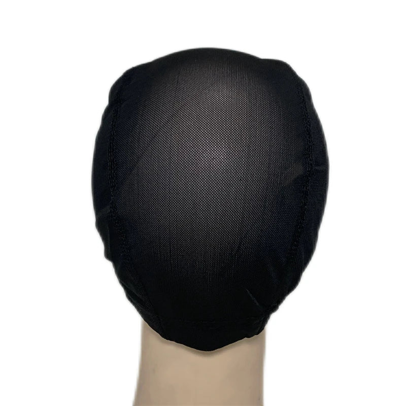 1PC 2X4 inch U part MONO/Lace Spandex Mesh Dome Wig Cap For Making wig Elastic Dome Mesh Cap small holes Dome caps for men women