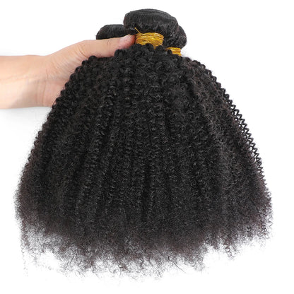 Afro Kinky Curly Bundles Brazilian 1/3 Afro Kinky Human Hair Bundles Deal 8-24" Hair Extensions Curly Human Hair Weave For Women