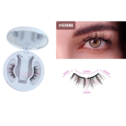 Natural Wispy Magnetic Eyelashes - Soft Flexible False Lashes Reusable No Glue Needed for Women Daily Party Wedding Makeup