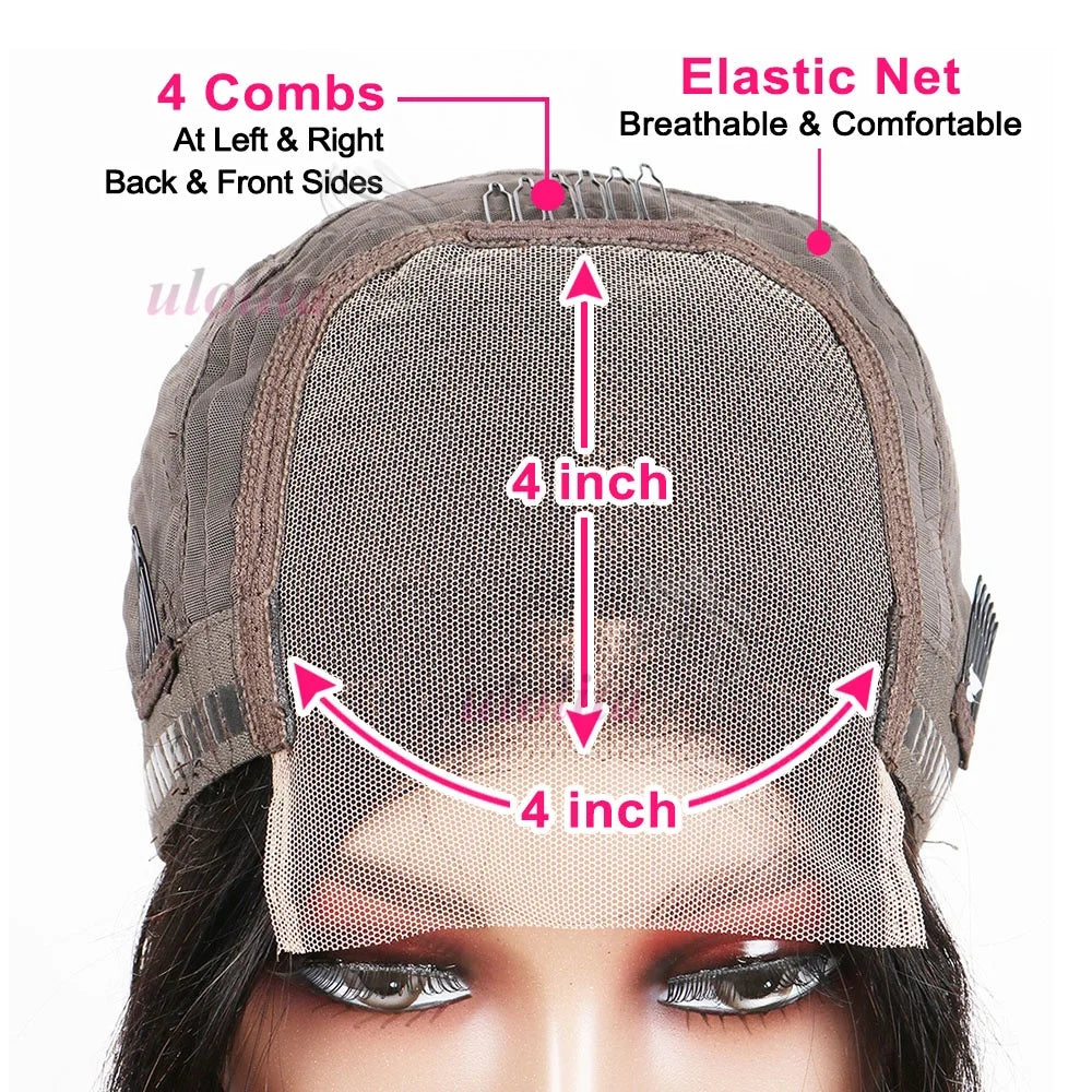 100% Malaysia Hair 300 Density Double Drawn P4 27 Ombre Highlight Bouncy Wave Wear and Go 4x4 Glueless Human Hair Bob Curly Wigs