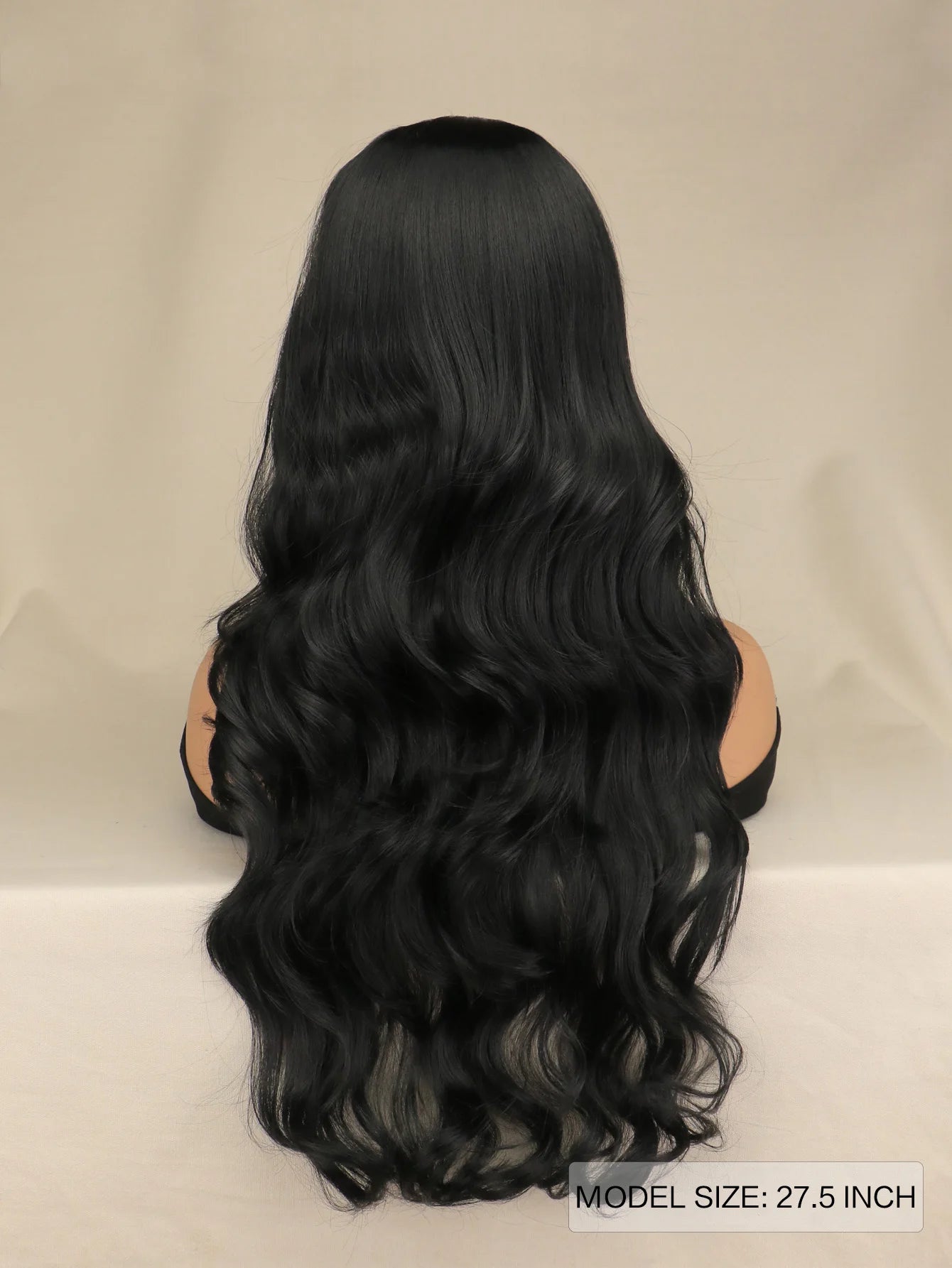Long Black Wavy Hair Wigs for Women Natural Synthetic Curly Wig Heat Resistant Fiber Wigs for Daily Cosplay
