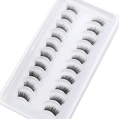 10 Pairs Crisscross Half Eye Lashes Natural False Eyelashes Handmade Faux 3D Mink Lashes Makeup Tools Eyelash Extension