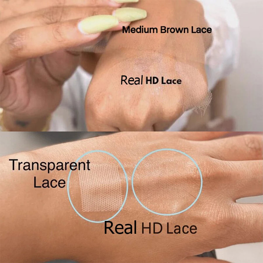 Invisible 5x5 HD Lace Closure Melt Skin Pre Plucked HD Transparent Lace Straight 6x6 7x7 HD Lace Closures Only 100% Human Hair