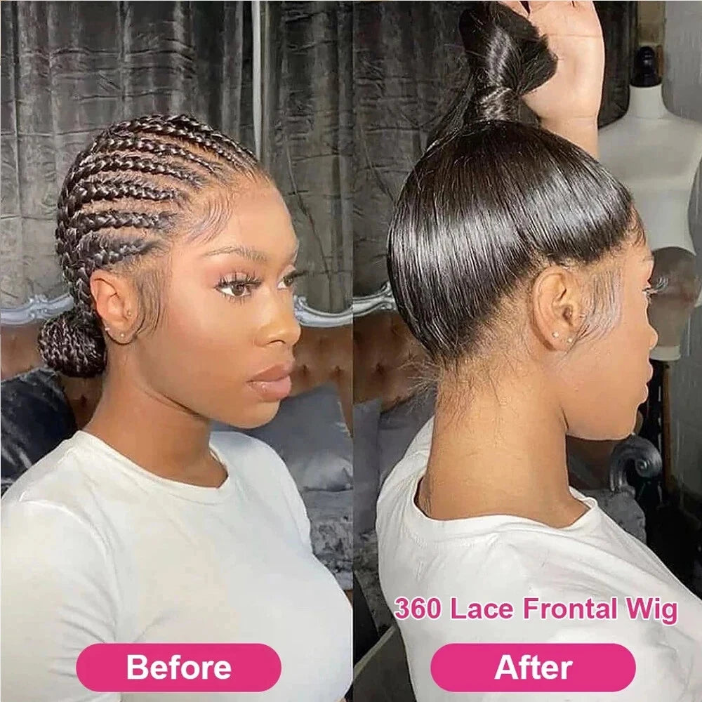 360 Full Lace Wig Human Hair Pre Plucked Bone Straight Lace Fronta Wigs Glueless Hd Lace Frontal Wig Human Hair Wigs For Women