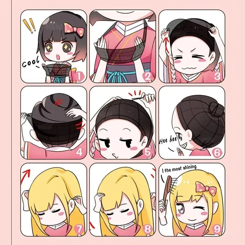 Puella Magi Madoka Magica Tomoe Mami Cosplay Wig Golden Blonde Synthetic Wavy Hair Women Wigs Costume Party Prop