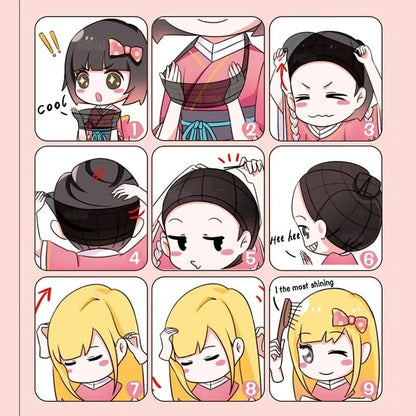 Puella Magi Madoka Magica Tomoe Mami Cosplay Wig Golden Blonde Synthetic Wavy Hair Women Wigs Costume Party Prop