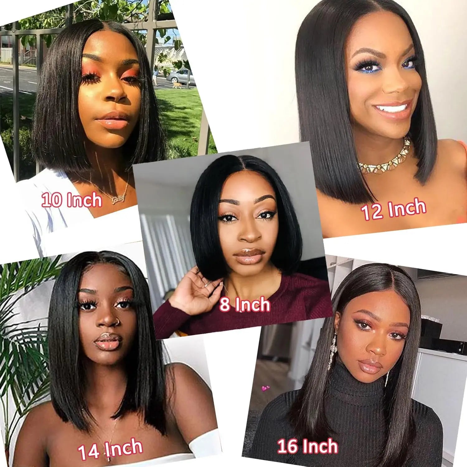 Glueless Wigs Human Hair Wear Go Bob Wigs Straight Lace Front Pre Plucked 13x4 HD Brazilian Transparent Lace Frontal Wig on Sale