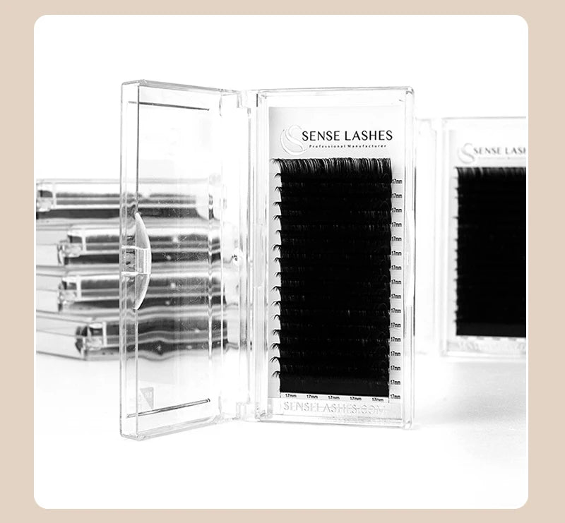 Faux Mink  8-25mm Natural Soft Lashes Bulk Wholesale Individual Lash 0.03MM Premium Mega Volume Eyelash Extensions Makeup