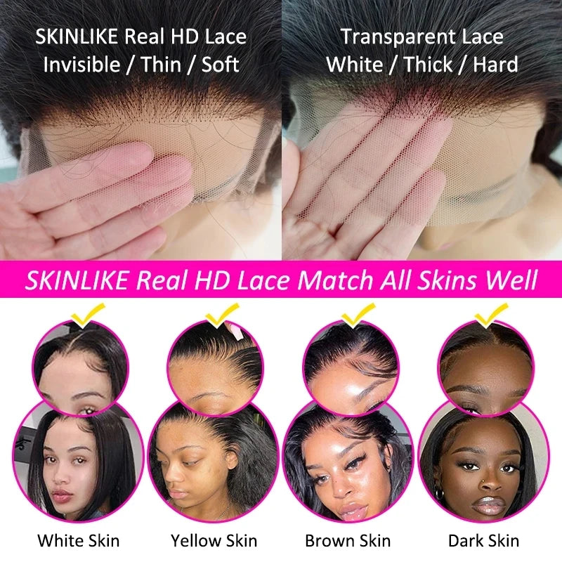 13x6 HD Lace Frontal Only Deep Wave 13x4 Full Frontal Invisible HD Lace Closure Only Virgin Hair For Woman Melt Skin Pre Plucked