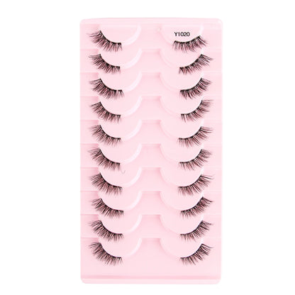 Cat Eye Lash 3/5/10 Pairs Half Lashes Natural Long False Eyelashes Wispy 3D Mink Lashes Volume Faux Cilios Extension Makeup Tool