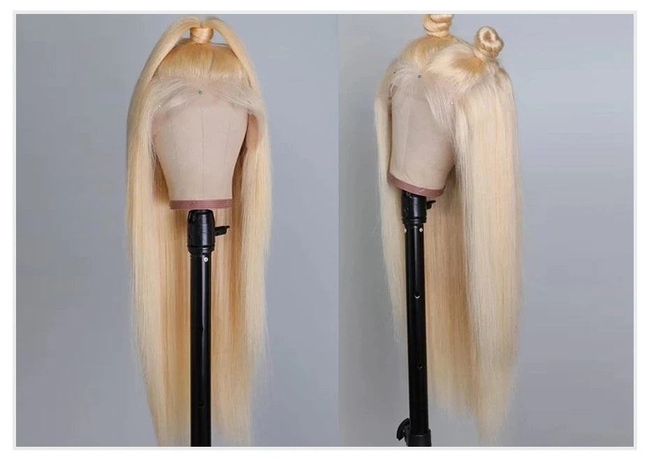 Real 13x4 13x6 HD Lace Frontal Wig 613 Blonde Lace Front Wig Human Hair Bone Straight Human Hair Wigs Pre Plucked with Baby Hair