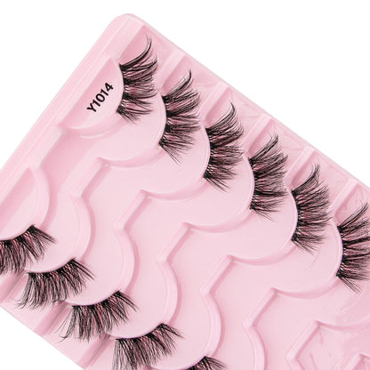 Cat Eye Lash 3/5/10 Pairs Half Lashes Natural Long False Eyelashes Wispy 3D Mink Lashes Volume Faux Cilios Extension Makeup Tool