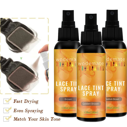 Lace Tint Mousse Easy Tinting Lace Tint Spray For Wigs Quick-Drying and Safe and Convenient Dyed Mousse Foam Sweat Resistant