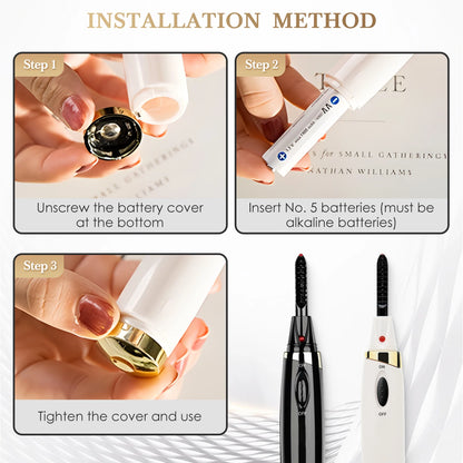 Electric Eyelash Curler For Instant Glam Long Lasting Natural Eyelash Comb Heated Lash Curling Tools