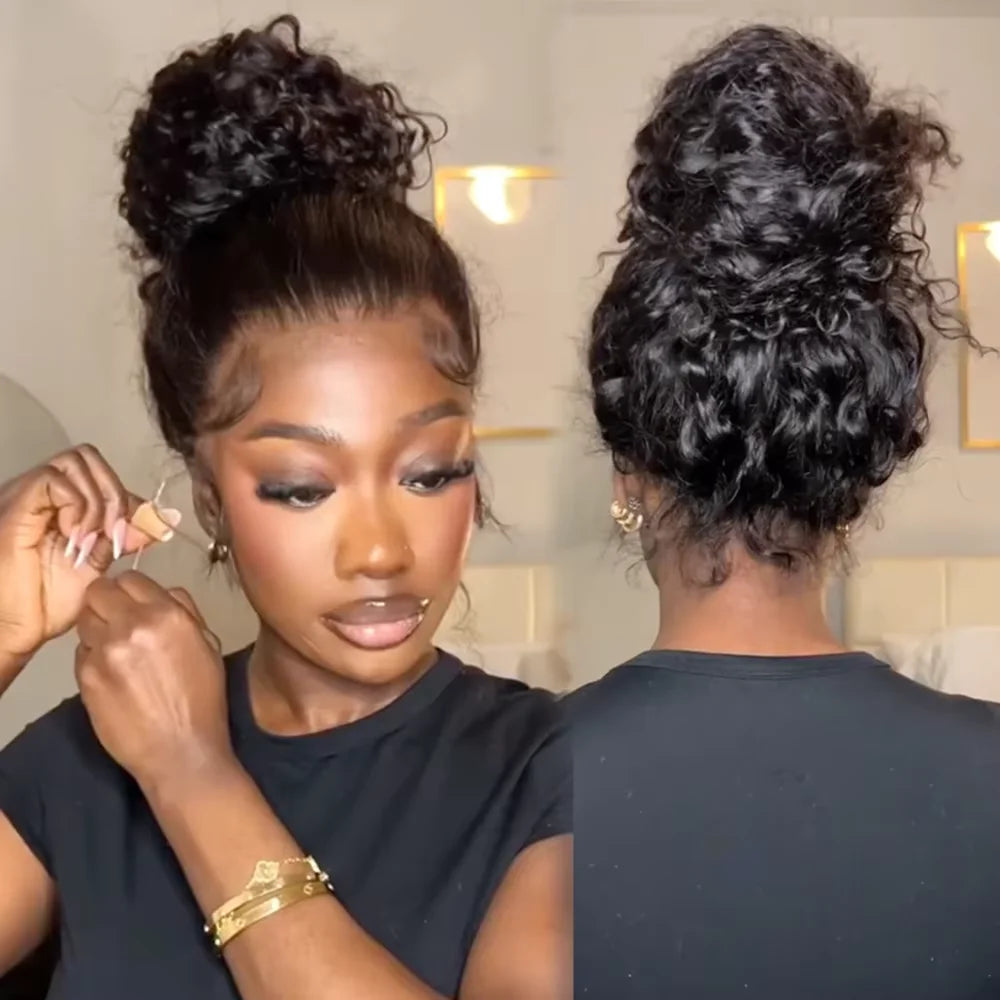360 Full Lace Wig Human Hair Pre Plucked Deep Wave Frontal Wig Natural Hairline Hd Lace Wigs 20-36 Inch Curly Human Hair Wigs