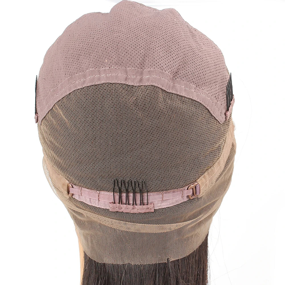 Full Lace Wig Human Hair Wig Silky Straight Pre-Plucked Transparent Lace Wig with Baby Hair Natural Color Virgin Remy Hair BOBBI