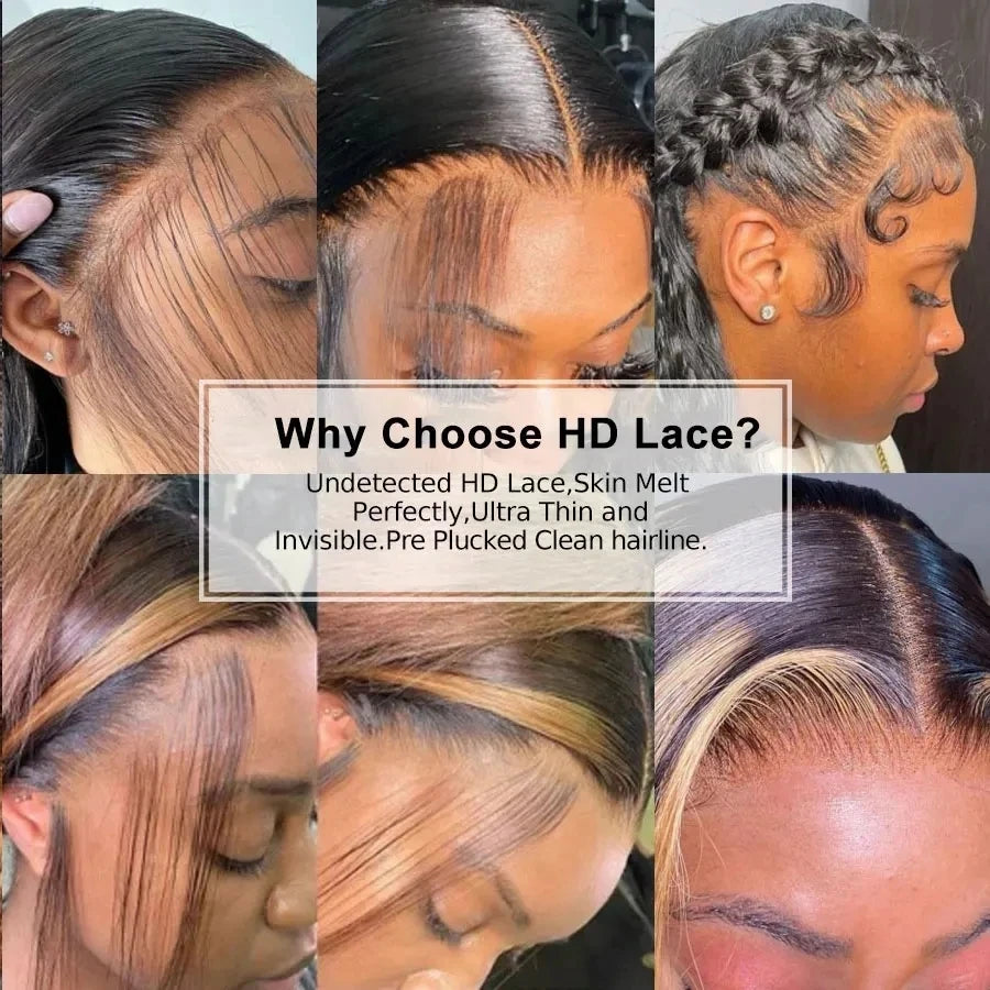 13x6 HD Lace Frontal Only Deep Wave 13x4 Full Frontal Invisible HD Lace Closure Only Virgin Hair For Woman Melt Skin Pre Plucked