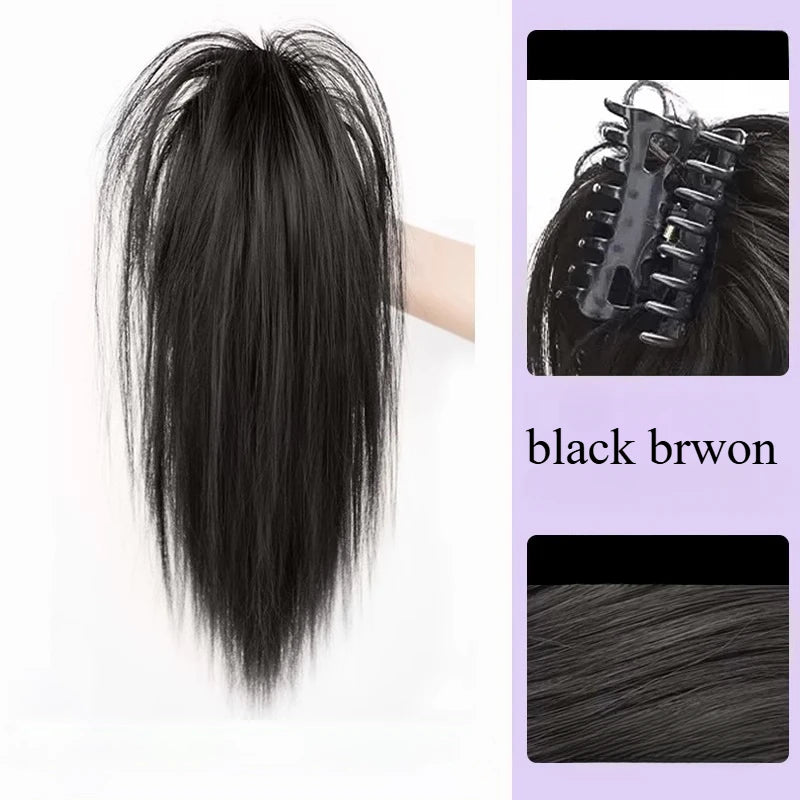 Ashely 14inch Waterfall Half A Ponytail Wig for Woman Clip-on High Ponytail Hair Clips Synthetic Wig High Quality Hair Extension