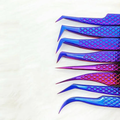 1PC Eyelash Extension Tweezers Lash Applicator Tool Stainless Curved Straight For Eyelash Tongs False Clip Makeup Nail Art Tool