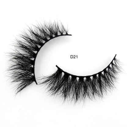 Visofree Mink Eyelashes 3D Mink Lashes Thick Crisscross Winged Eyelashes Cruelty Free Mink 1 Pair/box False Lashes D22
