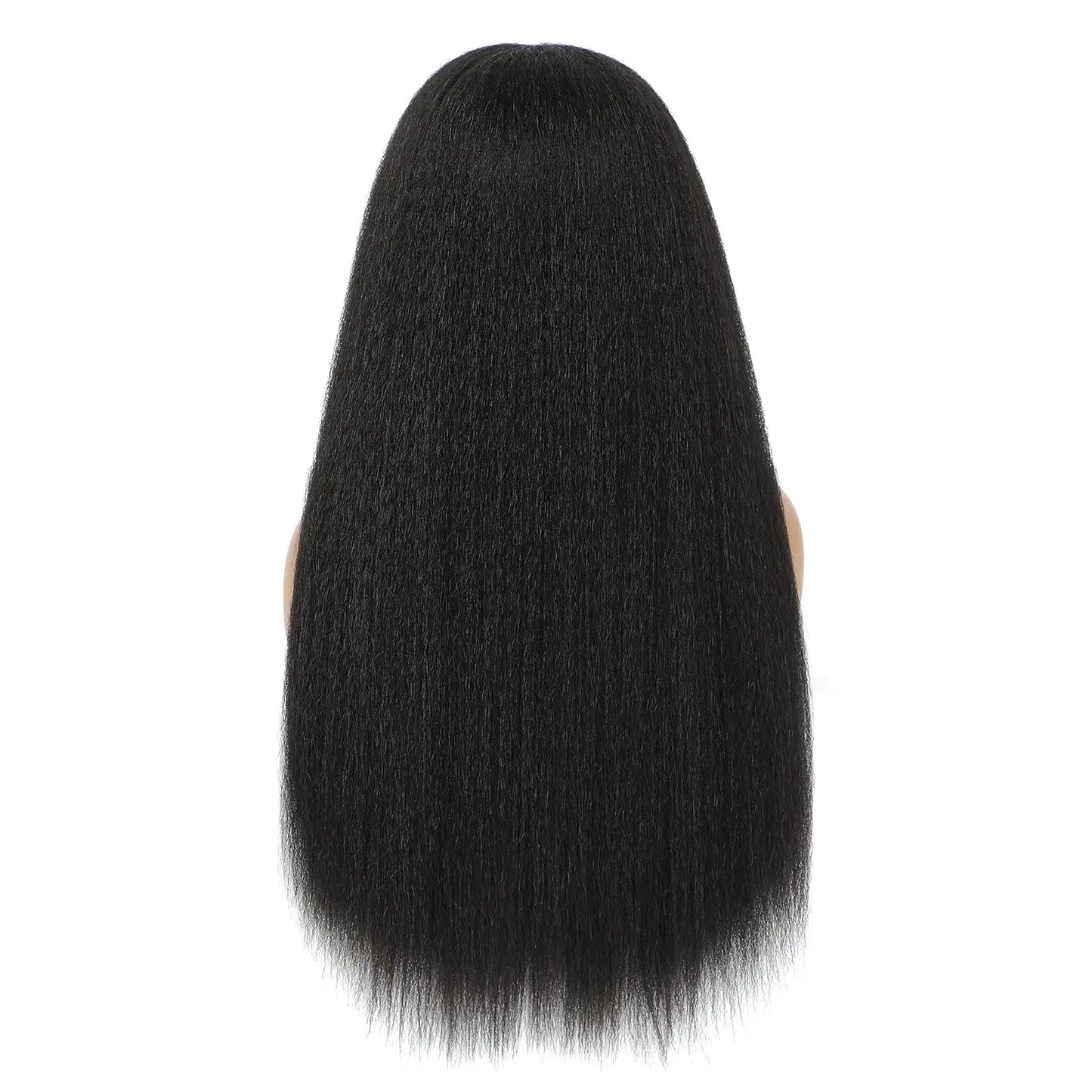Synthetic U Part Wigs for Black Women Yaki Straight Wigs Natural Color Kinky Straight U-part wigs Hair Extension Clip