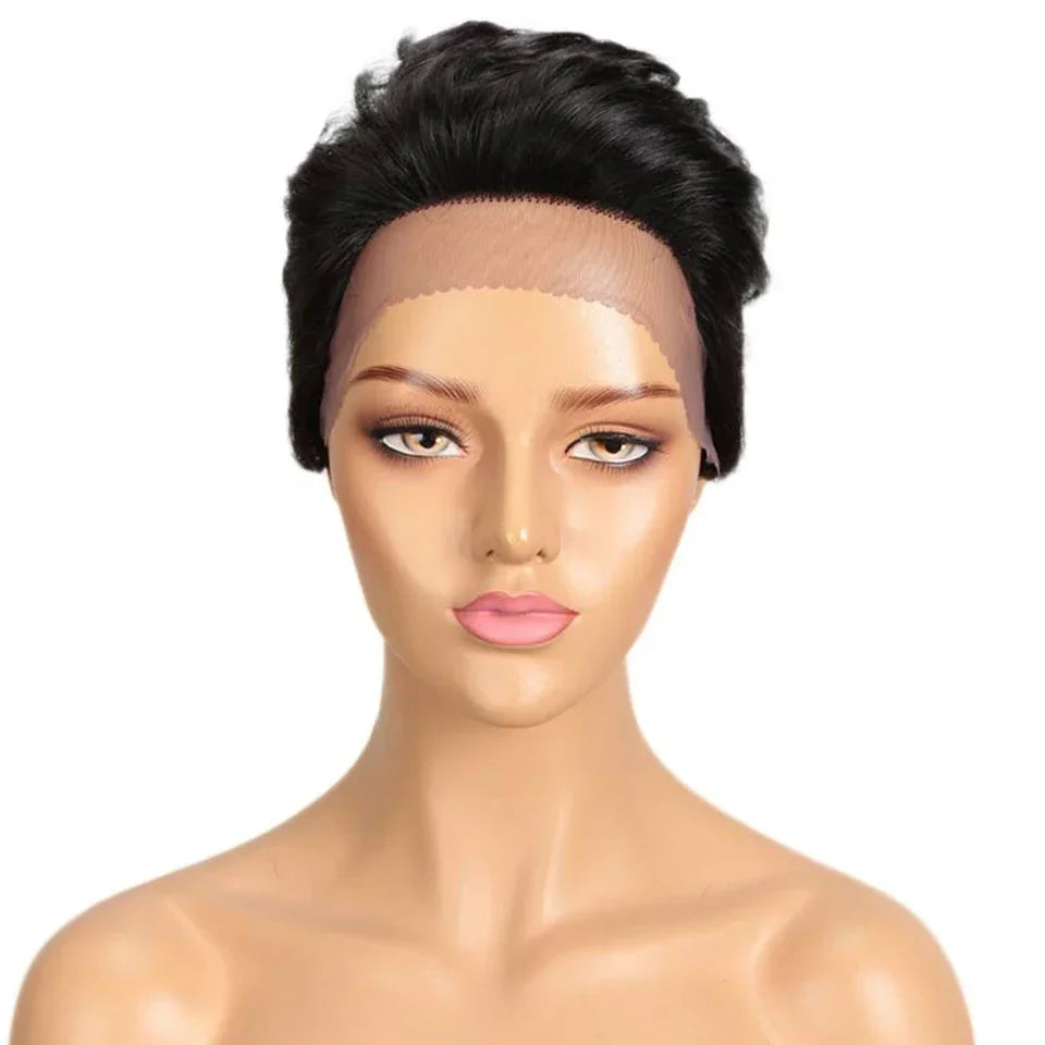 Peruvian Short Straight Hair Wig Pixie Lace Human Hair Wigs For Black Women  Remy Hair Short Lace Pixie Cut Fashion wig