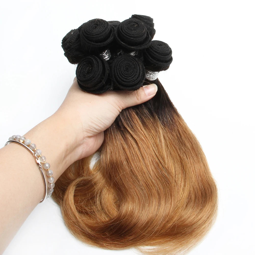 Malaysian Human Hair Bundles with Closure Blonde Bundles with 4x4 Closure 8 pcs Curly Hair Extensions And Closure Preplucked