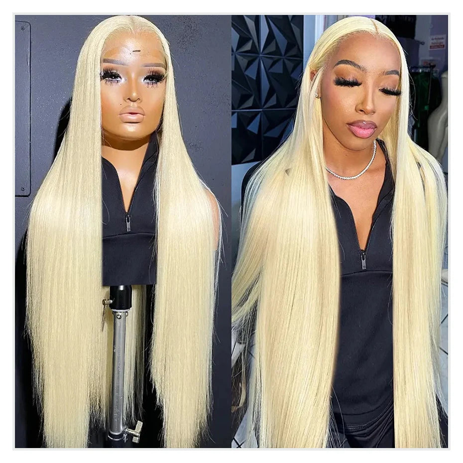 Real 13x4 13x6 HD Lace Frontal Wig 613 Blonde Lace Front Wig Human Hair Bone Straight Human Hair Wigs Pre Plucked with Baby Hair