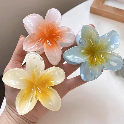 NewFlower Shape Hair Claw Clips for Women Girls Barrette Crab Claw Clip Ponytail Hairpins Bath Beach Headwear Hair Accessories