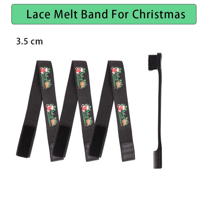 Edge Laying Scarf Elastic Headband For Wigs Lace Frontal 3Pcs Lace Melting Band With 1Pcs Double Side Edge Control Hair Comb