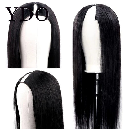 V Part Wig Human Hair Straight Glueless Wigs Ready To Go Upgrade U Part Human Hair Wig No Leave Out No Sew In Pre Plucked