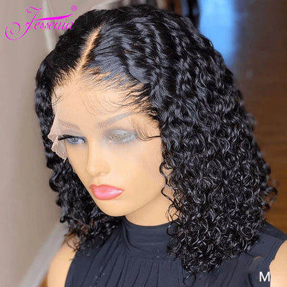 Mongolian Kinky Curly Wig Human Hair 13x4 Curly Lace Front Human Hair Wigs Deep Curly Lace Closure Wig For Women 180 Density