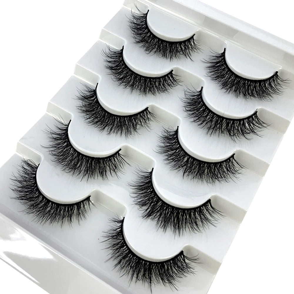 Faux Mink Eyelashes Natural 3D Mink Lashes Volume False Eyelashes Dramatic Thick Fake Eyelash Extension Makeup Tool Maquiagem