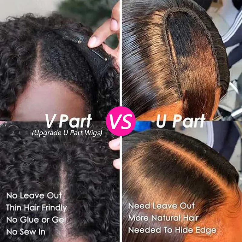 U V Part Wig Human Hair Body Wave Human Hair Wigs No Leave Out No Glue Brazilian Remy U Part Human Hair Wave Wigs for Women