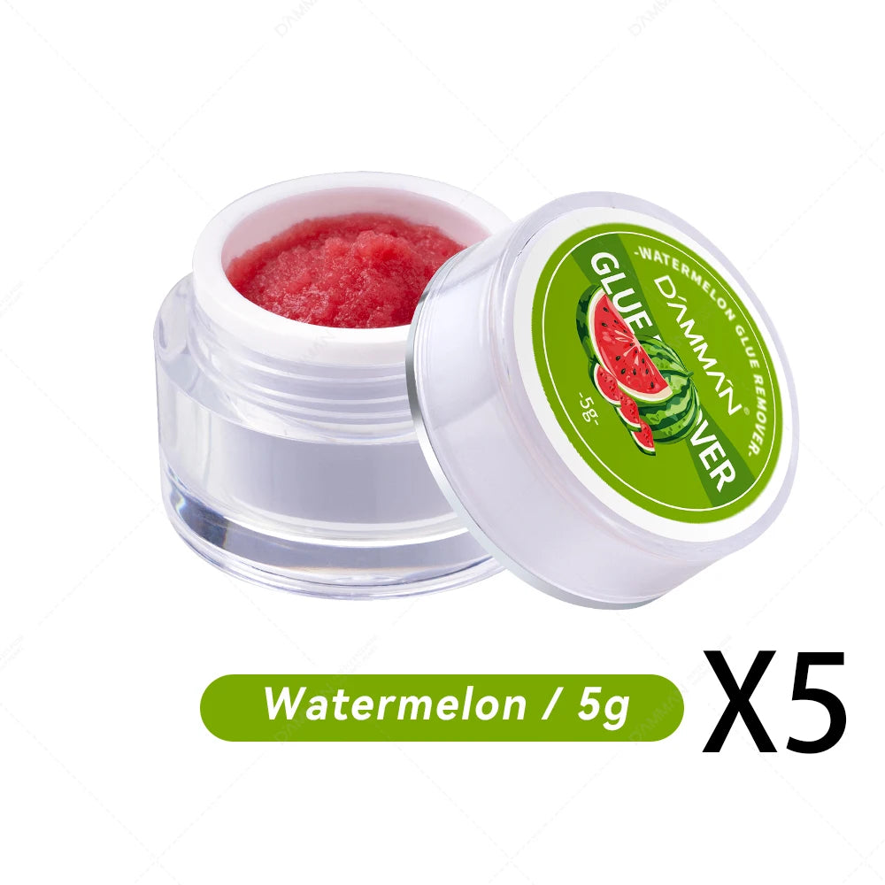 5Pcs 5g Lashes Extensions Removal Professional Remover Cream For Lash Remover Fruit Flavour Eyelashes Glue Remover Makeup Tools