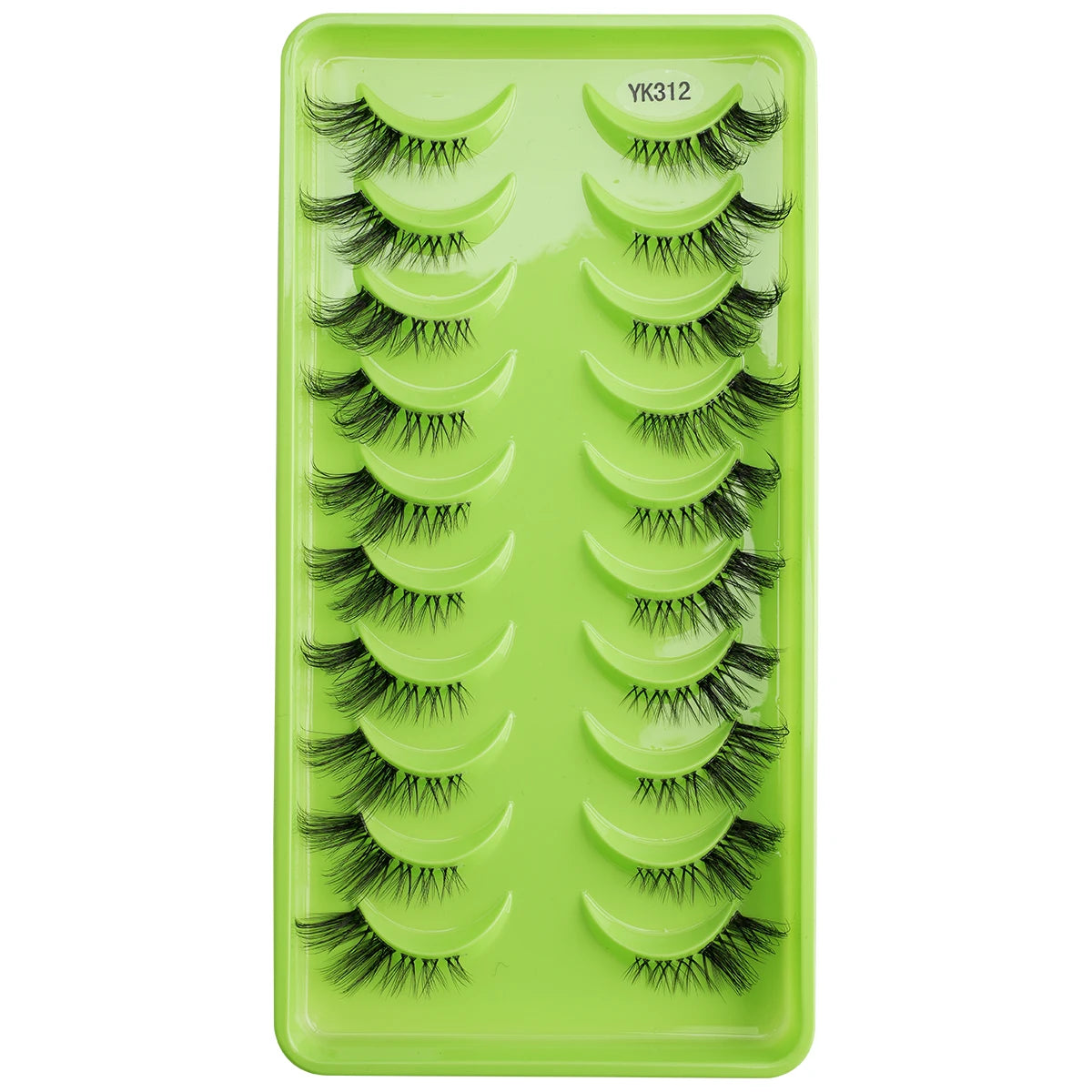 3D Mink Lashes 3/10 Pairs Cat Eye Half Lashes Natural Long False Eyelashes Strip Makeup Soft Fake Eyelash Extension Make Up Tool