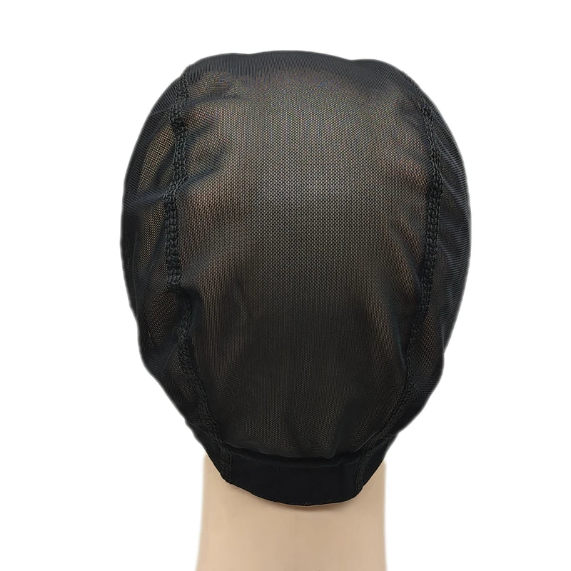 1PC 2X4 inch U part MONO/Lace Spandex Mesh Dome Wig Cap For Making wig Elastic Dome Mesh Cap small holes Dome caps for men women