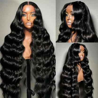 13x6 Lace Full Frontal Wigs Human Hair Body Wave 250% Density Brazilian Virgin Hair Preplucked Transparent Lace 13x4 Frontal Wig