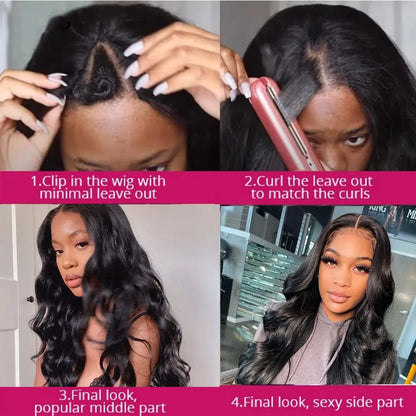 U V Part Wig Human Hair Body Wave Human Hair Wigs No Leave Out No Glue Brazilian Remy U Part Human Hair Wave Wigs for Women