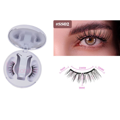 Natural Wispy Magnetic Eyelashes - Soft Flexible False Lashes Reusable No Glue Needed for Women Daily Party Wedding Makeup