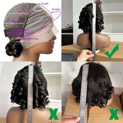 Peruvian Hair 13x4 Transparent Lace Frontal Wig Body Wave Bob Wig Human Hair Wigs Virgin Remy Hair Lace Front Wig Natural Color