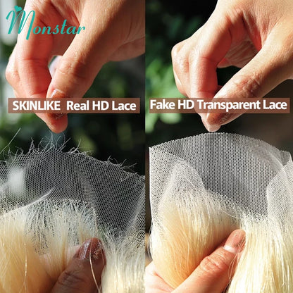 Real 13x4 13x6 HD Lace Frontal Wig 613 Blonde Lace Front Wig Human Hair Bone Straight Human Hair Wigs Pre Plucked with Baby Hair