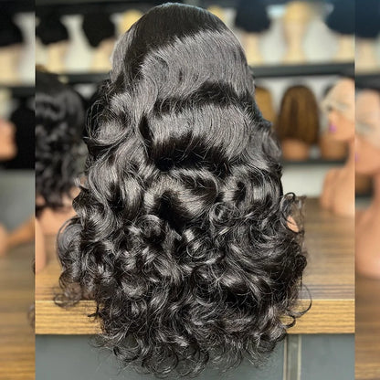 Vietnamese Super Double Drawn Human Hair Wig 13x4 Lace Front Wigs Vietnamese Raw Hair Wigs Loose Body Wave Full Thick End Wigs