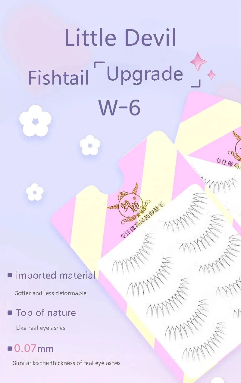 14mm Dream Deer False Eyelashes Lash V-shaped Natural Transparent Makeup Tools Lash Clusters Cosplay Cosmetics Fake Eyelashes