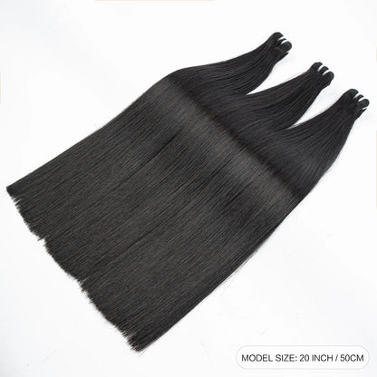 16A Double Drawn Vietnamese Bone Straight Bundles with 13x4 Lace Frontal 100% Raw Human Hair Bundle with 2x6/5x5 HD Lace Closure