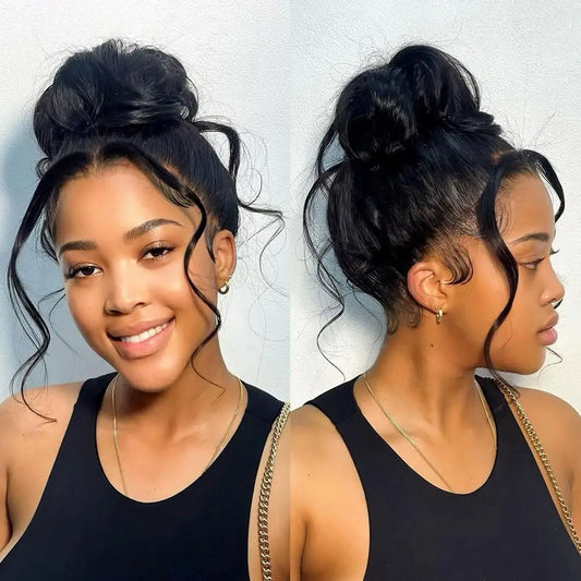 360 Full HD Lace Front Wig Body Wave Hair Wig with Baby Hair Pre-Plucked 100% Human Hair Wig Natural Black Color For Women