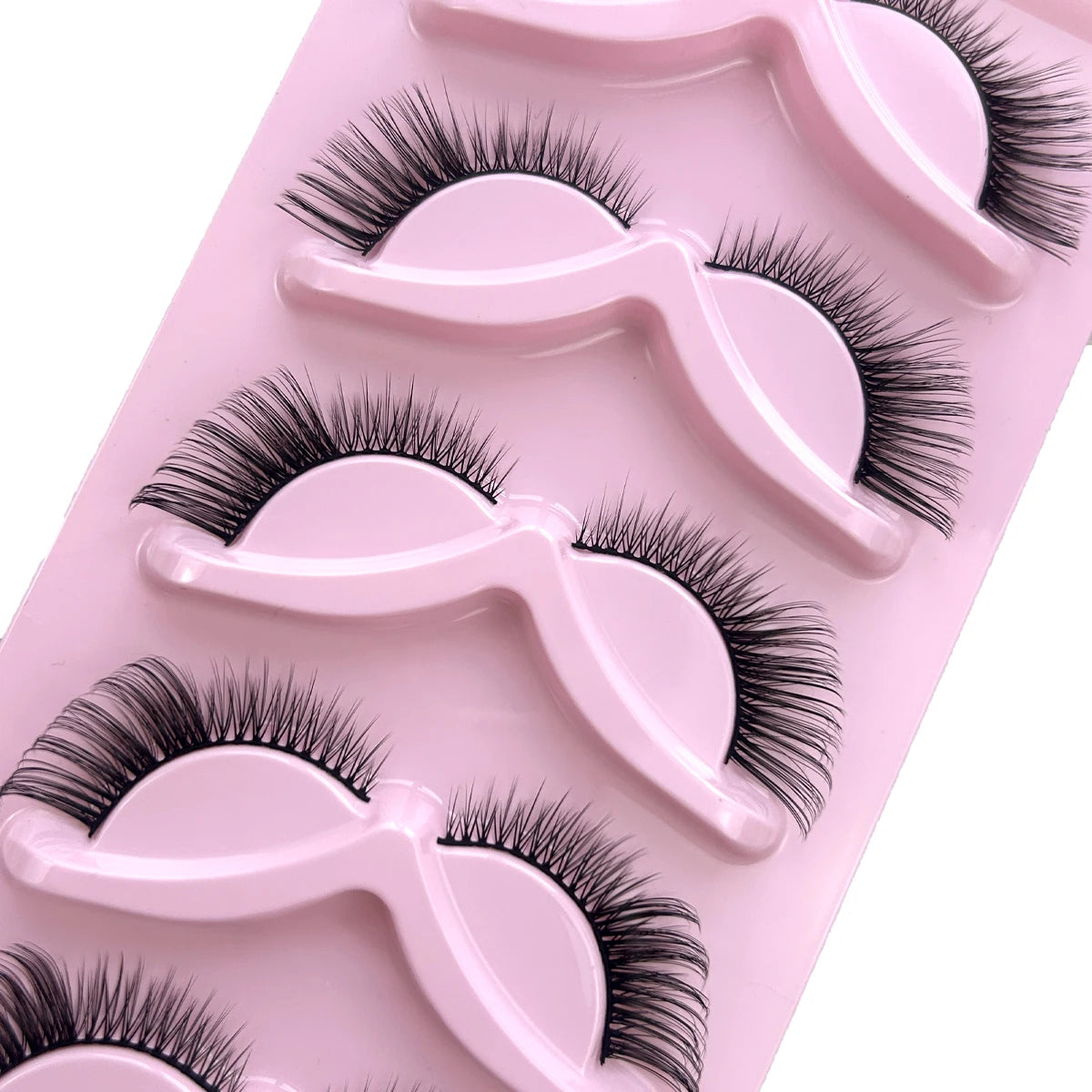 HBZGTLAD Cat Eye Lashes Natural Look Fox False Eyelashes Gorgeous Wispy & Lightweight Faux Mink Lashes for Doll Eye Makeup