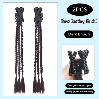 Ponytail Extension Bow Claw Curly Wavy Clip in Hairpiece Ponytail Hair Extensions Long Pony Tail Synthetic for Women Girl Daily